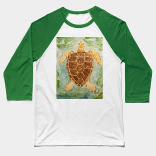 Loggerhead Sea Turtle Baseball T-Shirt